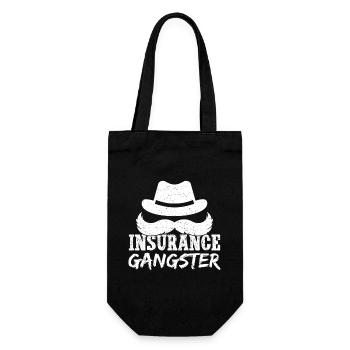 Insurance Agent Costume Insurance Gangster - Geschenkbeutel für Flaschen - Schwarz - Vorne