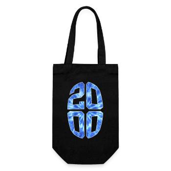 26 JAHRE ALT 2000 26. GEBURTSTAG - Geschenkbeutel für Flaschen - Schwarz - Vorne