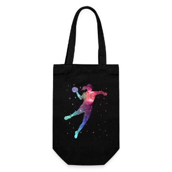 Handball Handball Player Space Handball Player - Gift Bag for Bottles - black - Front