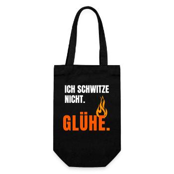 Ich Glühe Schon - Geschenkbeutel für Flaschen - Schwarz - Vorne