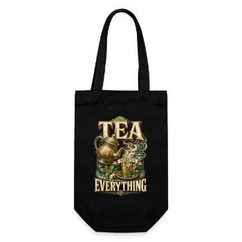 Moroccan Morocco Tea Solves Everything - Gift Bag for Bottles - black - Front