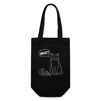 Chat Quel Pot de Fleurs Chemise Humoristique - Sac à bouteille - noir - Devant