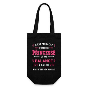 Princesse Balance: Gère Tout avec Flair - Sac à bouteille - noir - Devant