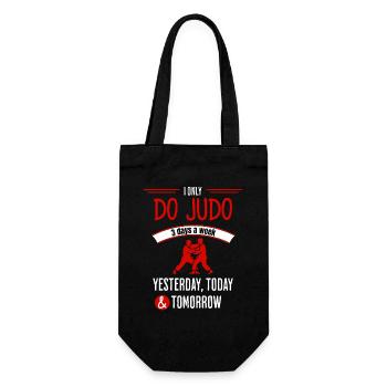 Lustiges Judo-Zitat - Geschenkbeutel für Flaschen - Schwarz - Vorne
