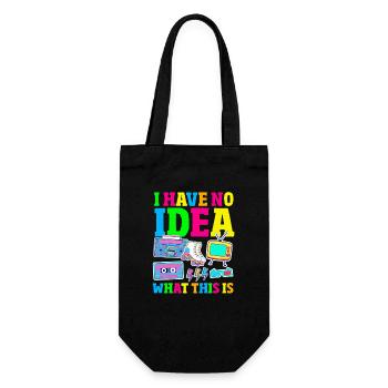 Retro Back to the 80s Vintage Design - Gift Bag for Bottles - black - Front