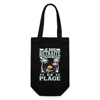 Retraite Cadeau humour personnalisé - Sac à bouteille - noir - Devant
