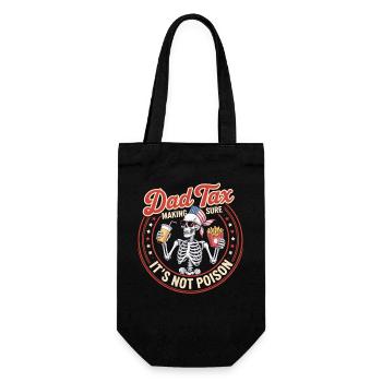 Dad Tax Skeleton Party - Gift Bag for Bottles - black - Front