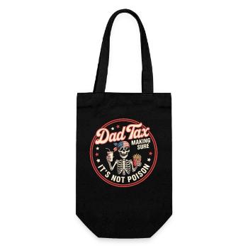 Dad Tax Skeleton Not Poison - Gift Bag for Bottles - black - Front