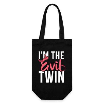 Evil Twin Script Illustration - Gift Bag for Bottles - black - Front