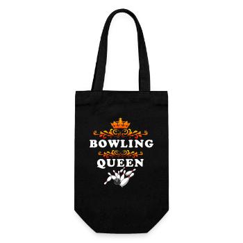 Bowling Queen Lustige Frauen Schlagmeister-Geschenk - Geschenkbeutel für Flaschen - Schwarz - Vorne
