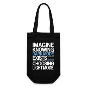 Dark Mode Exists Programmer IT Nerd Coder Office - Gift Bag for Bottles - black - Front