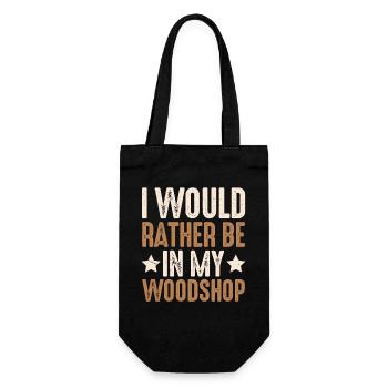 I'd rather be in my workshop gift - Gift Bag for Bottles - black - Front