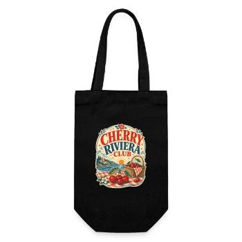 Cherry Riviera Club Sommer Design für jeden Anlass - Geschenkbeutel für Flaschen - Schwarz - Vorne