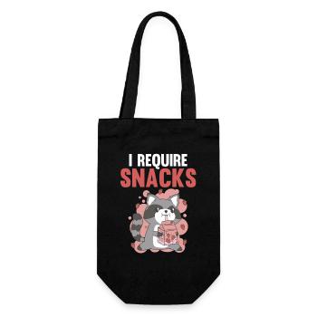 I Require Snacks Trash Panda Raccoon - Geschenkbeutel für Flaschen - Schwarz - Vorne