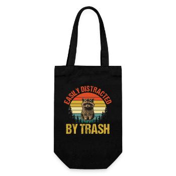 Trash Panda Raccoon - Gift Bag for Bottles - black - Front