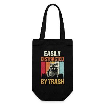Trash Panda Raccoon - Gift Bag for Bottles - black - Front