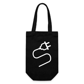 Art en ligne de prise électrique - Sac à bouteille - noir - Devant