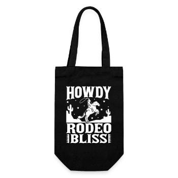 Rodeo Horse Riding Howdy Rodeo Bliss Cowboy - Geschenkbeutel für Flaschen - Schwarz - Vorne