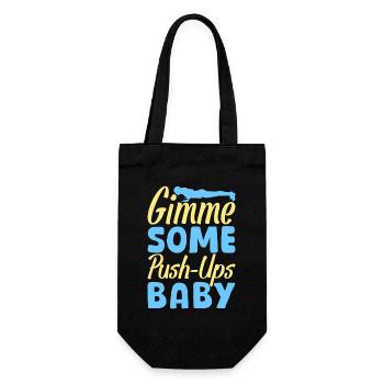 Fitness Fanatics Gimme Some Push-Ups Calisthenics - Gift Bag for Bottles - black - Front