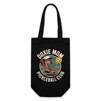 Dackel Mama Club - Geschenkbeutel für Flaschen - Schwarz - Vorne