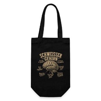 Schweißer Gehirn Humor Shirt - Geschenkbeutel für Flaschen - Schwarz - Vorne