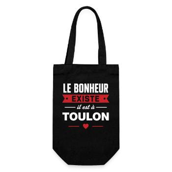 Bonheur existe à Toulon - Sac à bouteille - noir - Devant