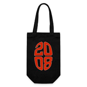 18 JAHRE ALT 2008 18. GEBURTSTAG - Geschenkbeutel für Flaschen - Schwarz - Vorne
