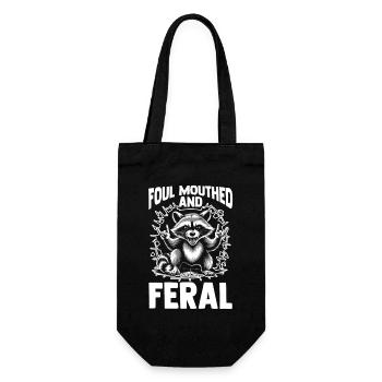 Trash Panda Raccoon - Gift Bag for Bottles - black - Front