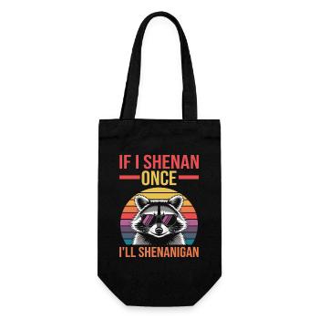 Trash Panda Raccoon - Gift Bag for Bottles - black - Front