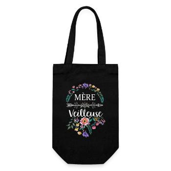 Mère Veilleuse Maman Merveilleuse Floral - Sac à bouteille - noir - Devant