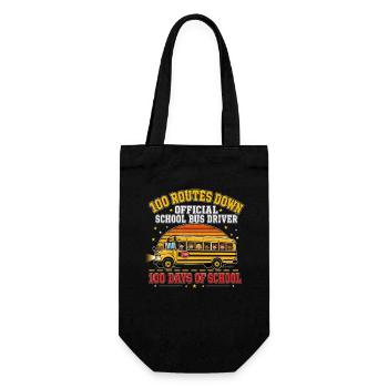 School Bus Driver 100 Routes One Hundred Days Hero - Gift Bag for Bottles - black - Front
