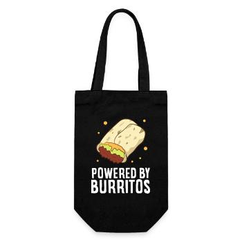 Angetrieben von Burritos - Geschenkbeutel für Flaschen - Schwarz - Vorne