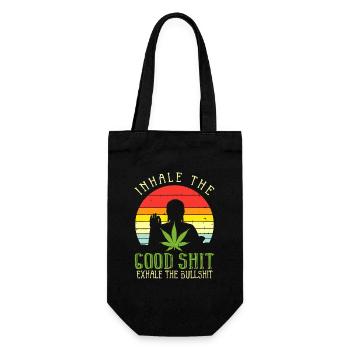 Inhale the Good Shit Exhale Bullshit - Gift Bag for Bottles - black - Front