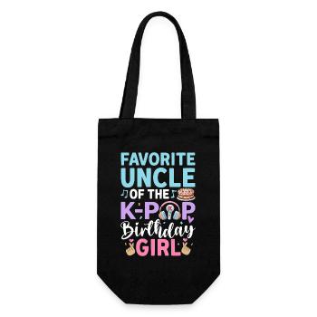 Oncle préféré de la fille d’anniversaire de la K-Pop - Sac à bouteille - noir - Devant
