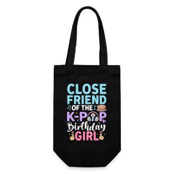 Close Friend Of The K-Pop Birthday Girl - Gift Bag for Bottles - black - Front