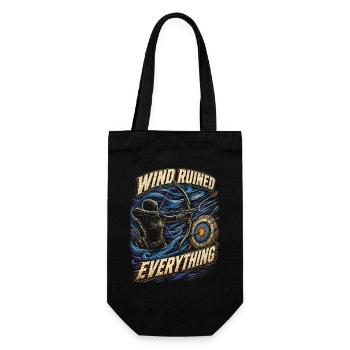 Archery Archer Wind Ruined Everything - Gift Bag for Bottles - black - Front