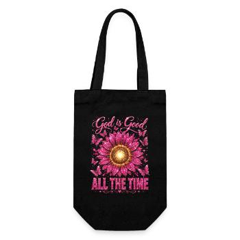 Dieu est bon tout le temps Tournesol chrétien - Sac à bouteille - noir - Devant