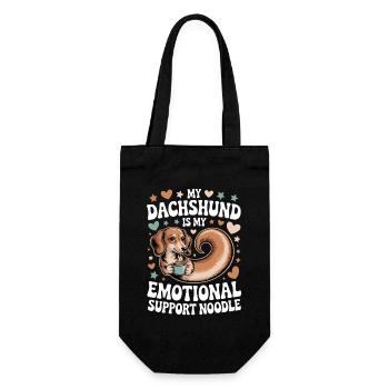 Emotional Support Dachshund - Gift Bag for Bottles - black - Front