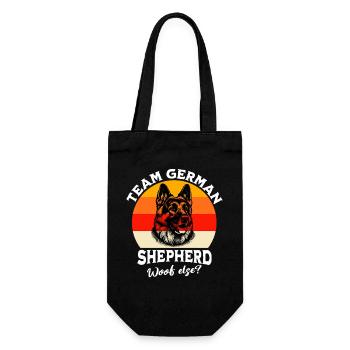 Team Deutscher Schäferhund - Geschenkbeutel für Flaschen - Schwarz - Vorne