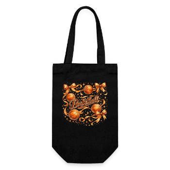 Vintage Basketball Bows | Trendy Sport Style - Gift Bag for Bottles - black - Front