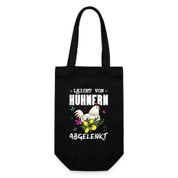 Hühnerflüsterer Huhn Hühnerhalter Hühner - Geschenkbeutel für Flaschen - Schwarz - Vorne
