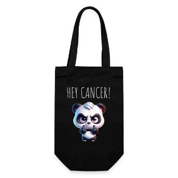 Hé Cancer Panda en colère - Sac à bouteille - noir - Devant