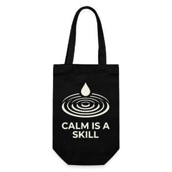Calm Is A Skill - Gift Bag for Bottles - black - Front