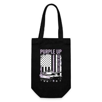 Purple for Military Kids Tank Military Kid - Gift Bag for Bottles - black - Front