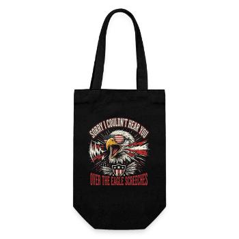 Sorry I Couldn't Hear You Over The Eagle Screeches - Geschenkbeutel für Flaschen - Schwarz - Vorne