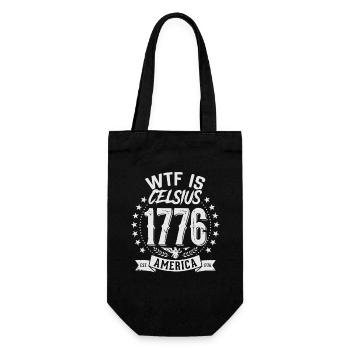 WTF Is Celsius 1776 Funny Patriotic - Geschenkbeutel für Flaschen - Schwarz - Vorne