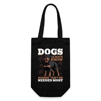Rottweiler Rottie Dog Breed - Geschenkbeutel für Flaschen - Schwarz - Vorne