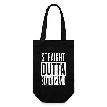 Saint Island Bold Block-Typografie - Geschenkbeutel für Flaschen - Schwarz - Vorne