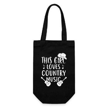 Dieses Mädchen liebt Country-Musik - Geschenkbeutel für Flaschen - Schwarz - Vorne
