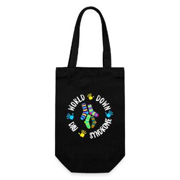 Cercle des Chaussettes du Monde pour la trisomie Down - Sac à bouteille - noir - Devant